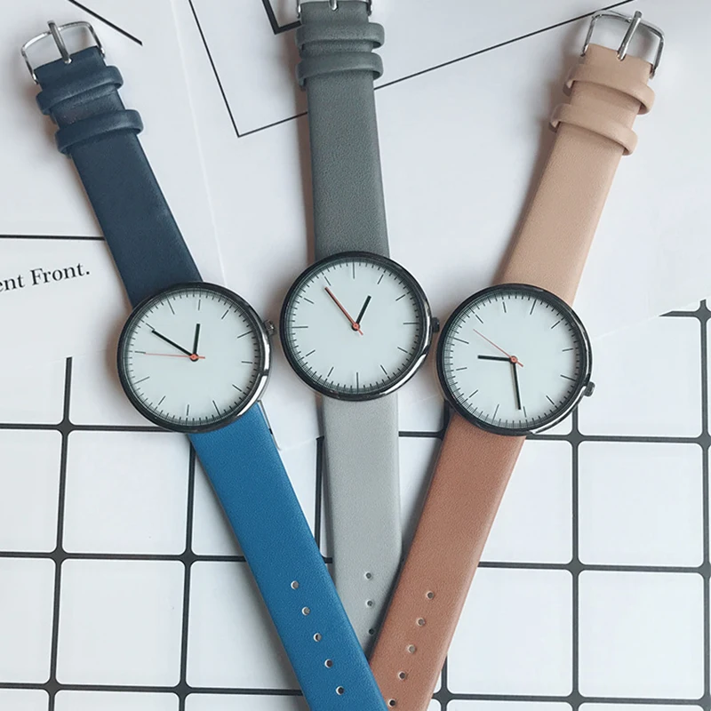 

Gradual change color strap creative watches 2018 fashion simple style women quartz watch with oranger pointer for young people