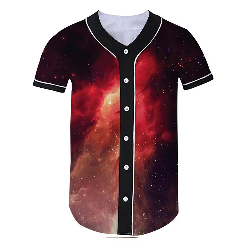 Baseball Jerseys 3D T Shirt Men Funny Space Galaxy Print Men T Shirts Casual Fitness Tee Shirt Homme Tshirt Hip Hop Tops Tee