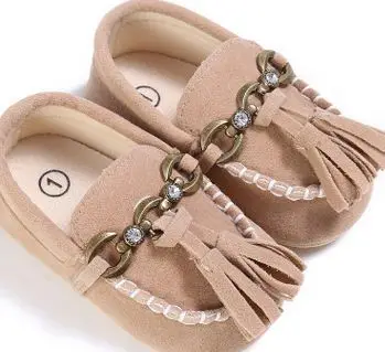 E& Bainel/Мокасины с бахромой для малышей; тапочки с кисточками; мокасины для малышей; обувь для новорожденных; обувь для детей из искусственной кожи; ботинки для малышей - Цвет: yellow