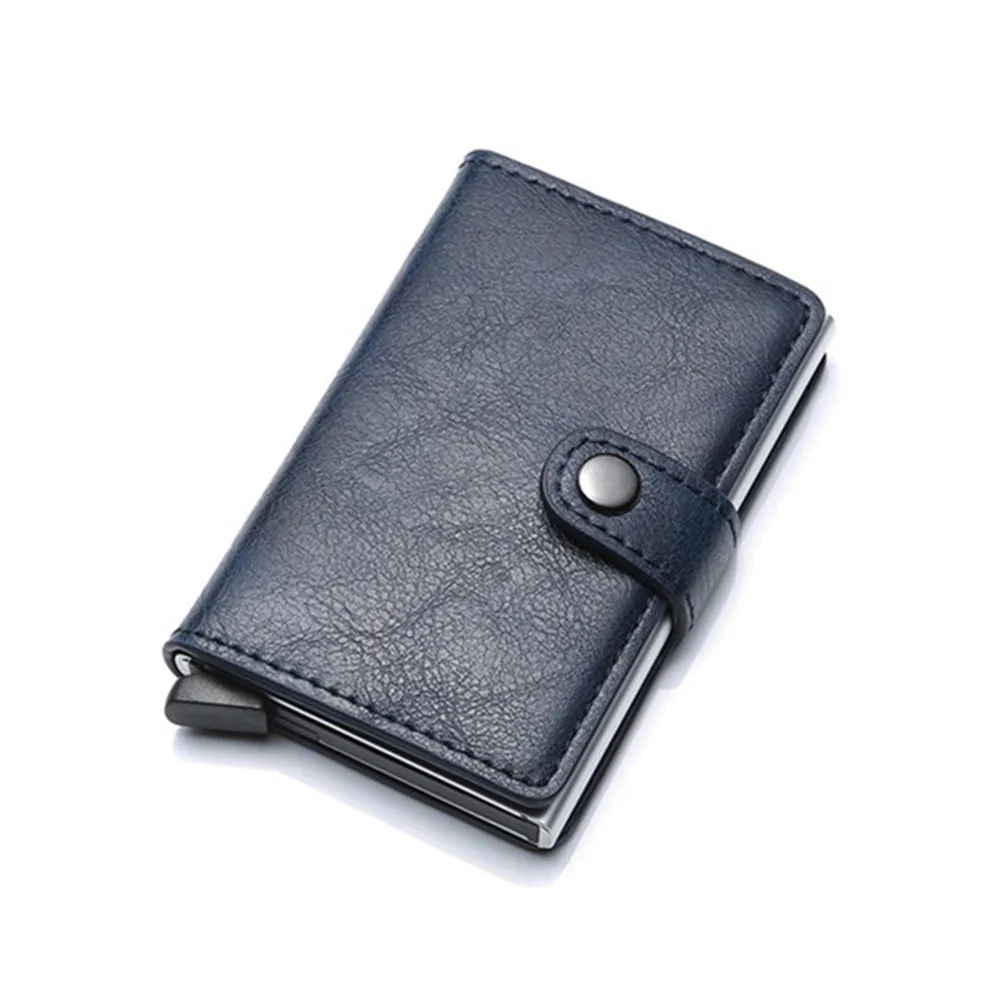 

Bycobecy Business Card Holder RFID Metal Wallet Antitheft Wallets Automatic Pop Up Card Case Aluminium Alloy Credit Card Case