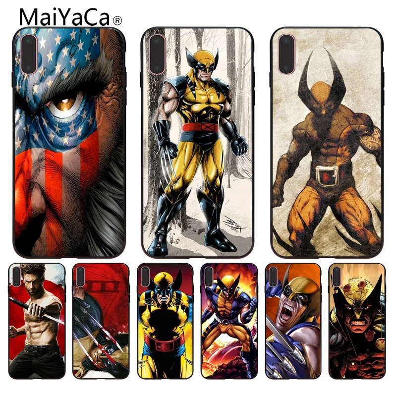 

MaiYaCa American Flag Wolverine High Quality phone case For iphone 10 X 8 8plus and 7 7plus 6s 6s Plus 6 6plus 5s Cellphones