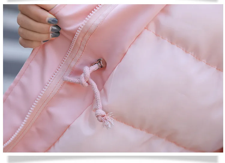 White Parkas Women Hooded Pink Thick Winter Jacket Women Zipper Women Winter Coat Parka With Big Fur Collar Pocket 2018 CH608 (12)