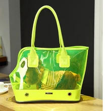 Милая прозрачная маленькая сумка-переноска для питомцев, кошек, собак, путешествий, роскошная сумка для переноски чихуахуа, собак, щенков, уличные сумки для переноски, сумка-тоут