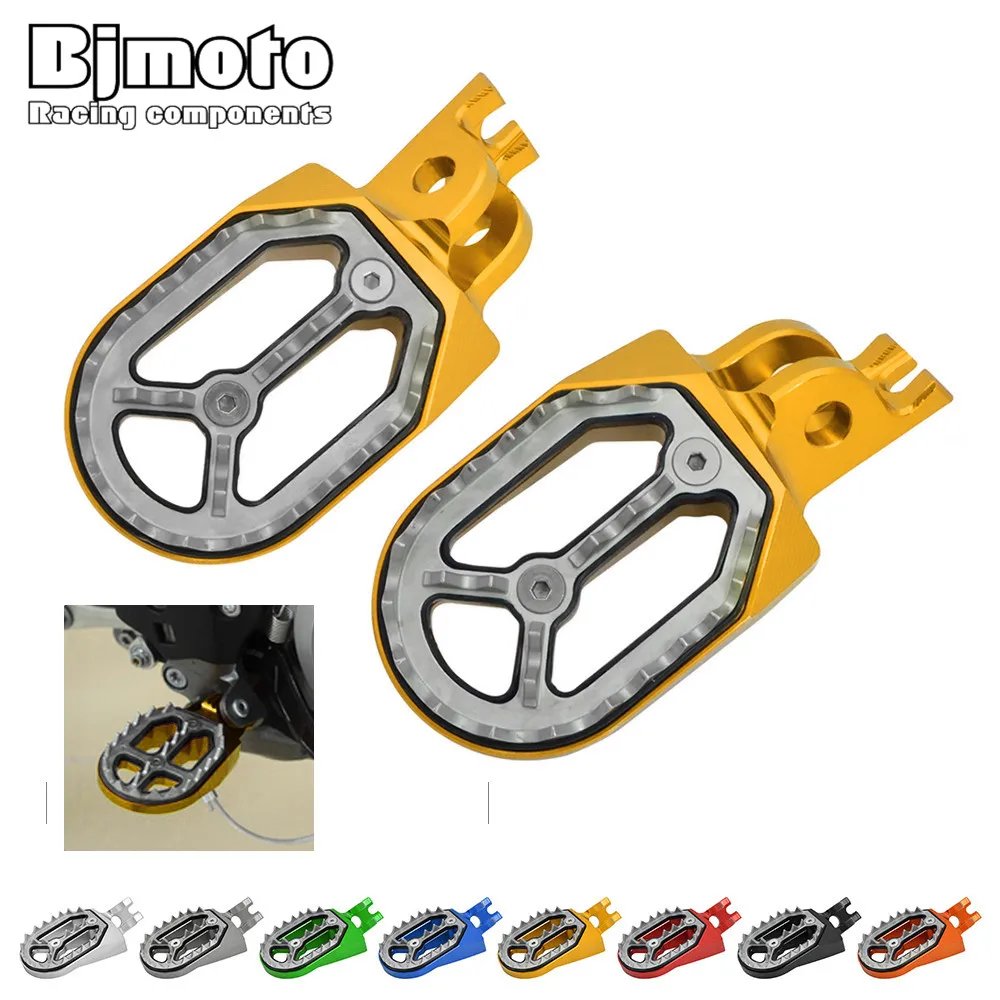 Bjmoto мотоцикла с ЧПУ подножки педали для suzuki rm Z250 2005 2006 KX250 2008 KX250F 2015 HONDA