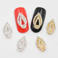 10psc Цвет падение блеск Стразы 3D Дизайн ногтей Аксессуары, сплав ногтя Талисманы, гвозди Стразы ногтей Поставки#690-691