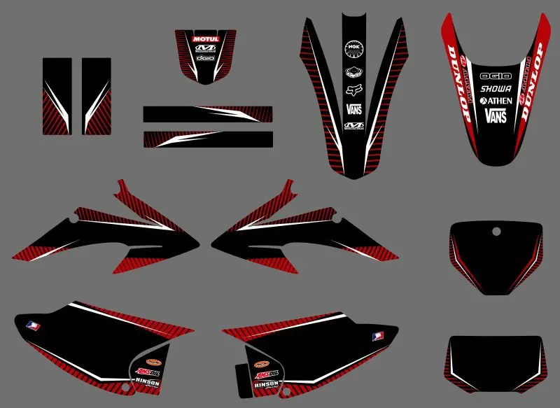 

H2CNC Motorcycle New TEAM GRAPHIC Decals Sticker For Honda CRF150 CRF230 CRF150F CRF230F 2008 2009 2010 2011 2012 2013 2014