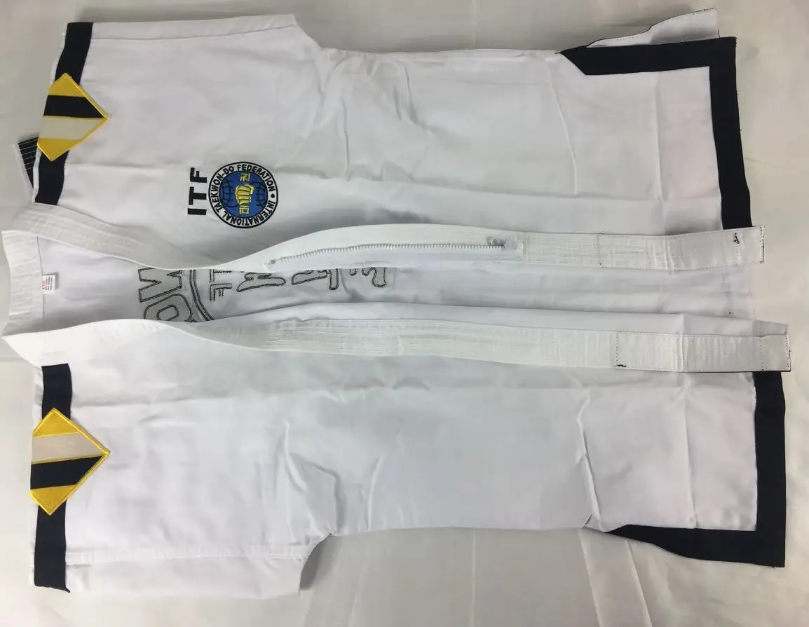 ITF Униформа для тхэквондо 4 6 секций с эполетами/тхэквондо Dobok/униформа боевых