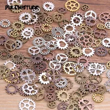 Conjunto de acessórios para diy, 60 peças, 4 cores, tamanho pequeno, 8-15mm, mix de liga mecânica, steampunk, equipamentos navio da gota de ocasião