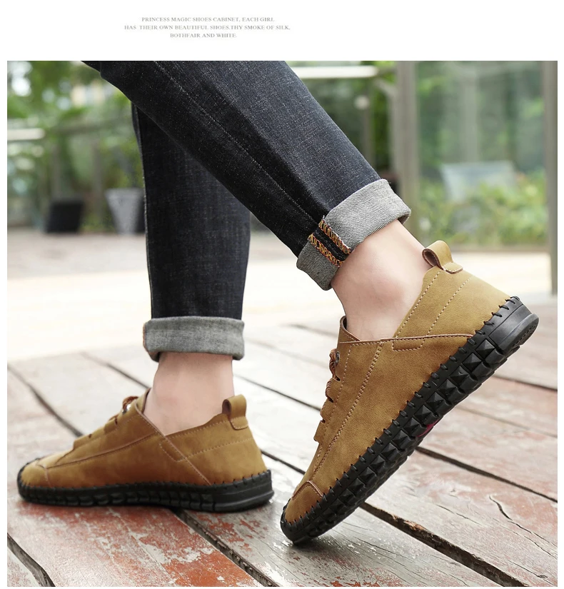 2019 New Fashion Leather Spring Casual Shoes Men's Shoes Handmade Vintage Loafers Men Flats Hot Sale Moccasins Sneakers Big Size HTB1v2BgazvuK1Rjy0Faq6x2aVXa7 - 2019 New Fashion Leather Spring Casual Shoes Men's Shoes Handmade Vintage Loafers Men Flats Hot Sale Moccasins Sneakers Big Size