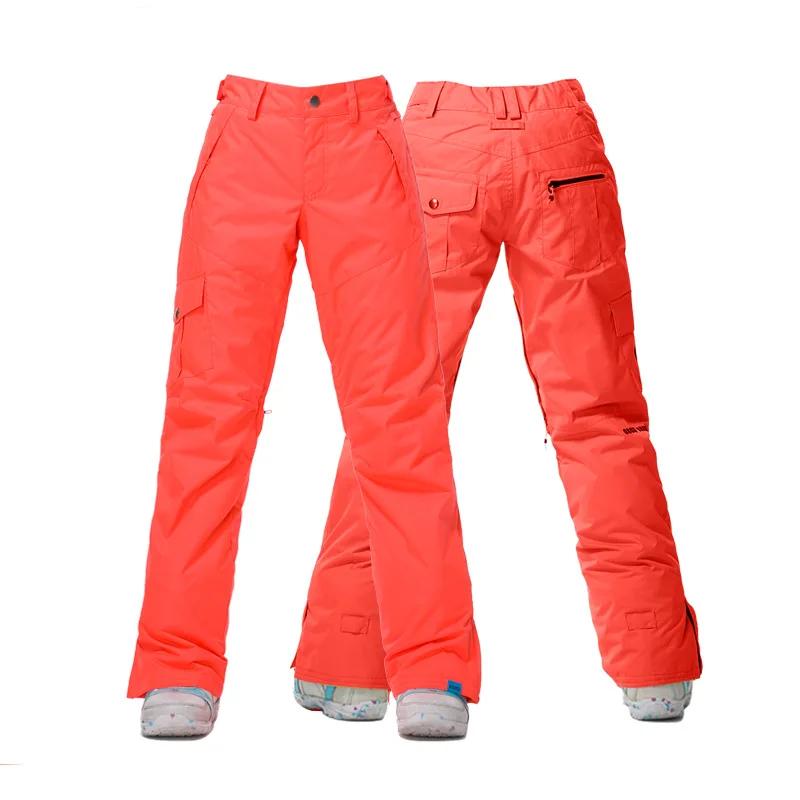 Модные цветные женские зимние штаны GS, зимняя уличная спортивная одежда, специальная одежда для сноубординга 10 k, водонепроницаемые ветрозащитные дышащие лыжные штаны, зимние штаны
