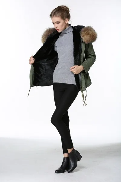 Модное пальто из искусственного меха, украшенное бисером, большие размеры, съемный воротник из меха енота, с капюшоном,, женская меховая куртка, MS или mr