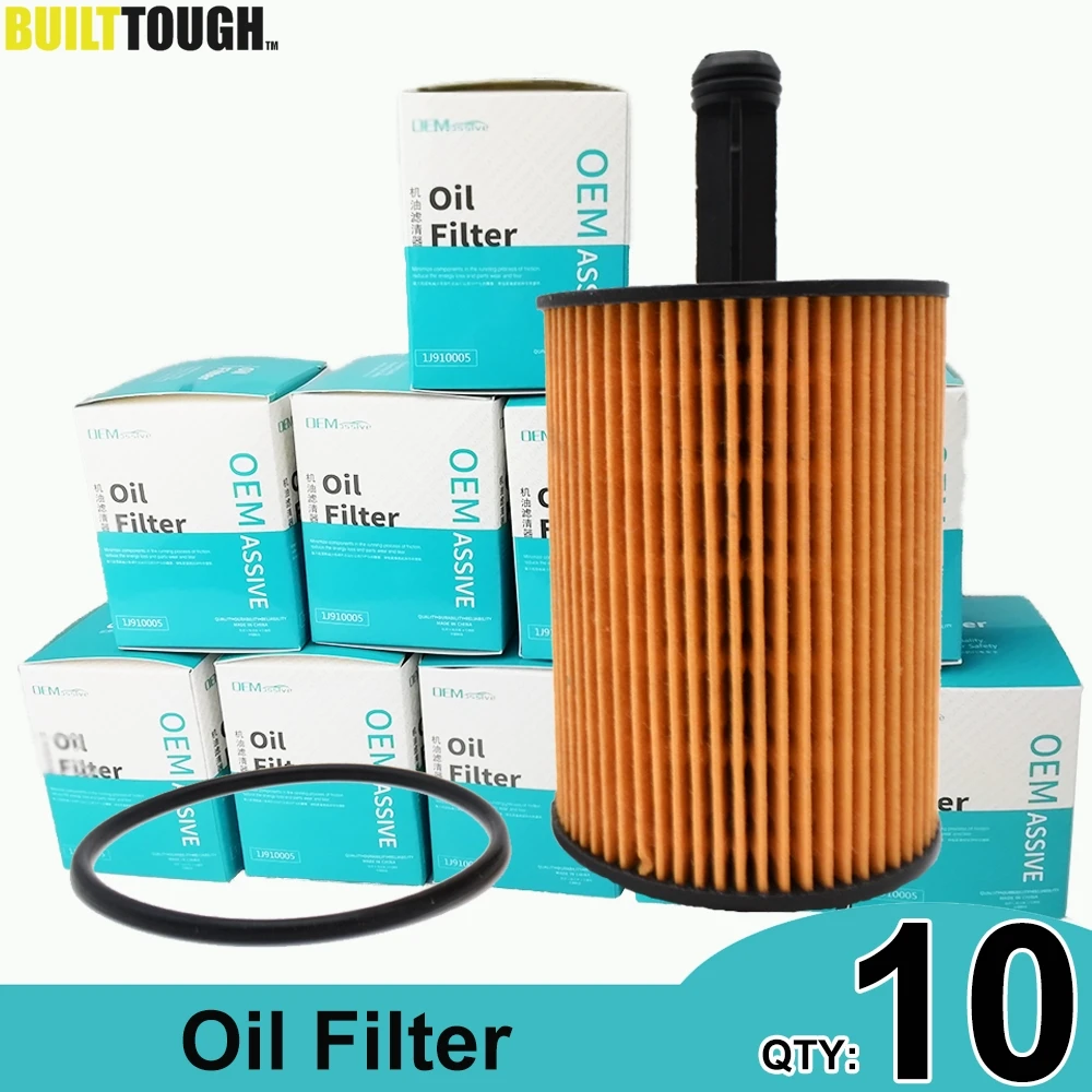 

QTY 10, Engine Oil Filters For Artega Audi Chrysler Dodge Ford Jeep Compass Mitsubishi Seat Skoda Volkswagen Golf 071115562