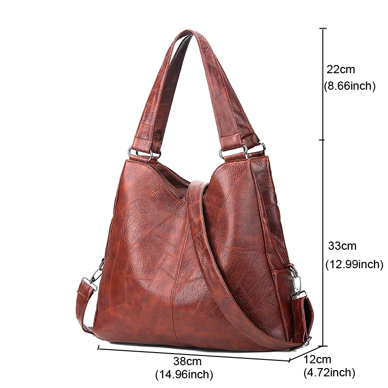 Glorria 2019 الأزياء حقائب النساء حقائب كتف خليط حقيبة الجراب الجلدية حقيبة كبيرة قدرة Crossbody أكياس ل Sac فام