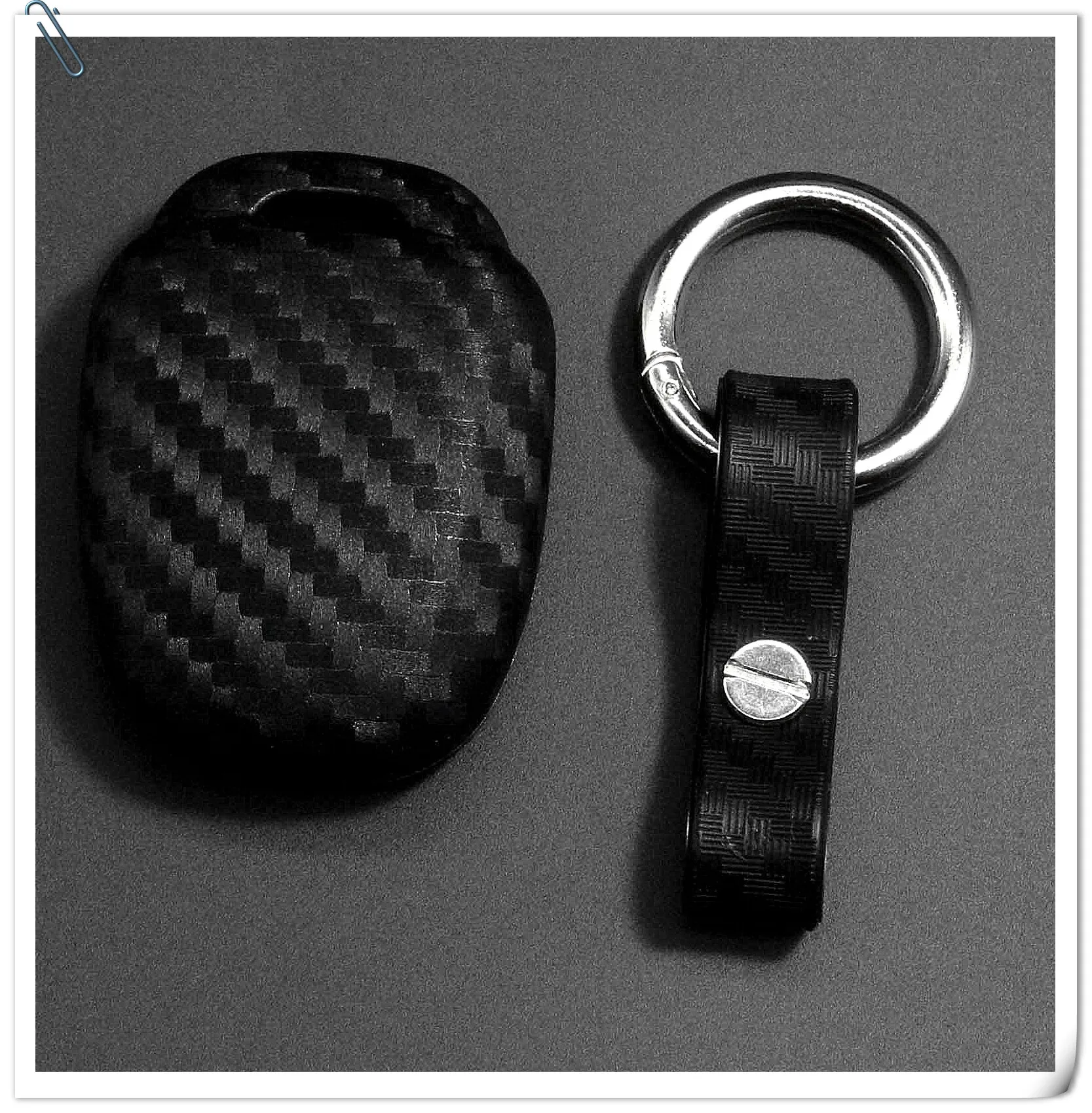 Keyforkess Cover Fob in Silicone al carbonio per Toyota Yaris Camry Corolla Echo Rav4 Prado Highlander Reiz 4 pulsanti custodia a distanza per auto - HTB1v2CRaU rK1Rjy0Fcq6zEvVXah