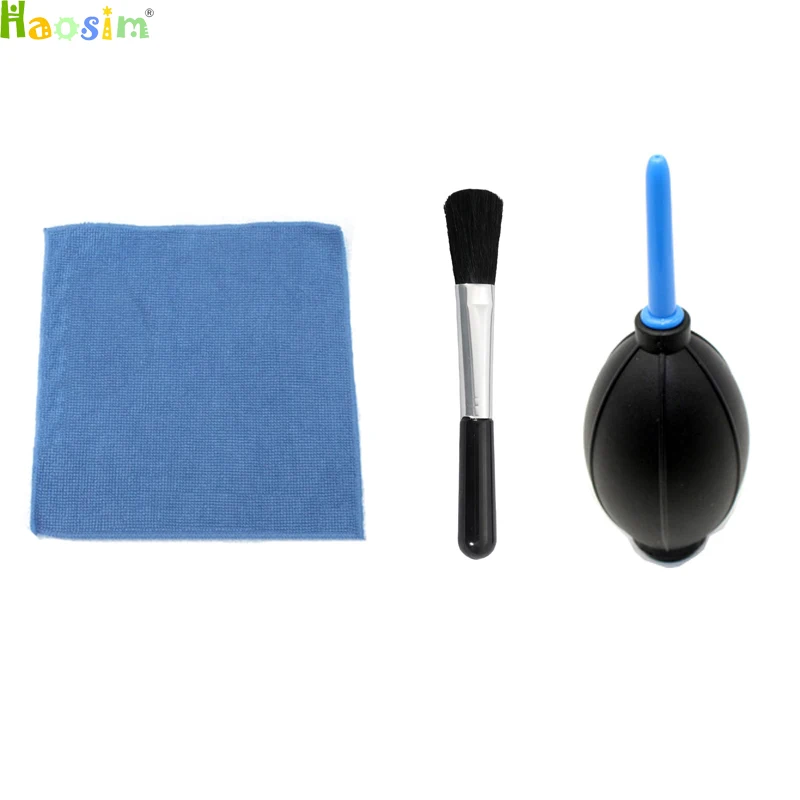 

3 in1 Camera Lens Clearing suit kit set cleaning bursh+ Clean-cloth Air Blower+Clean cloth