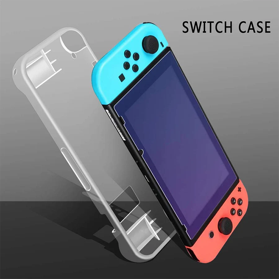 

6 in 1 Nintend Switch Protective Guard Case Tempered Glass Screen Protector and JoyCons Controller Case For NS Switch Accessory