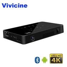Vivicine Pocket Mini 4K Projector,Android 6.0 Octa core WiFi LED Home Theater Projector,HDMI USB PC Video Game Mobile Proyector