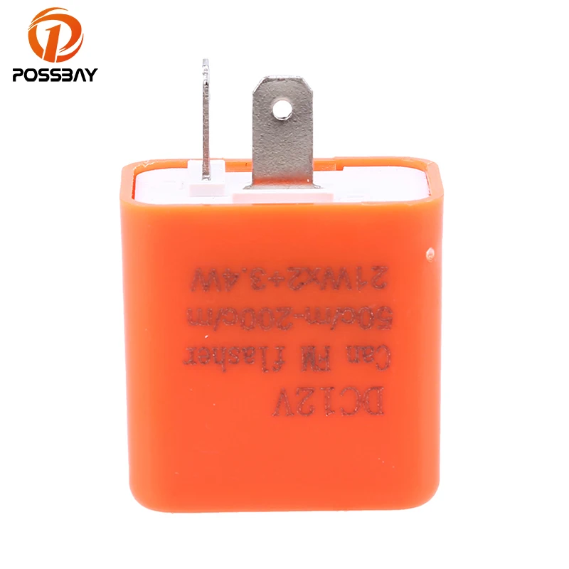 

POSSBAY 12V Universal Adjustable Flashing LED Motorcycle LED Lights Speed Flash Relay Turn Signal Indicator Frequency Square