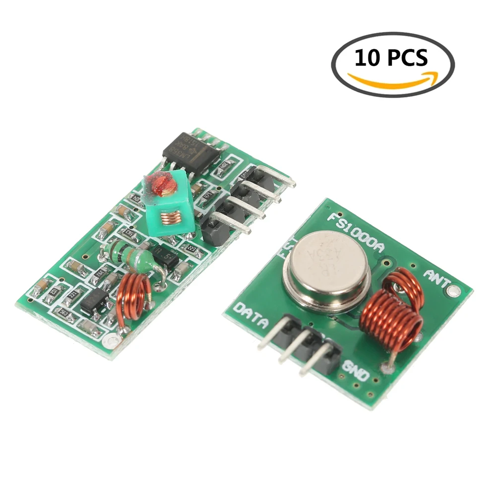 Buy 10PCS 433Mhz RF Transmitter with Receiver Kit Transmitter and Receiver