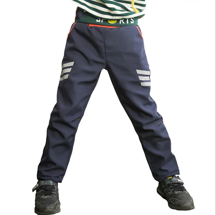 Зимние треккинговые флисовые штаны для мальчиков и девочек Детские уличные флисовые брюки Sk водонепроницаемые теплые Походные штаны 110-170 см