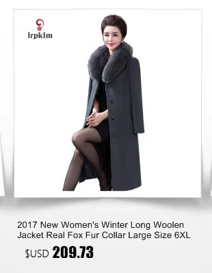 Новое поступление высокое качество зимнее Женское шерстяное пальто тонкий корейский стиль женский свободный размера плюс M-4XL шерстяное пальто LZ184