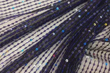 

High quality sequin embroidery French high quality thin mesh embroidery Nigeria lace suitable for dress wedding dress DIY appare