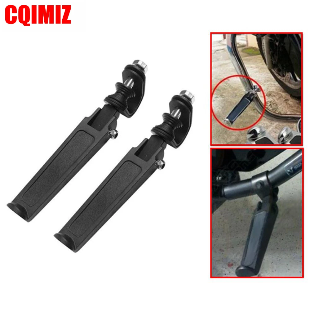 1 Pair Motorcycle Street Bike U-clamp Foot Pegs With 1