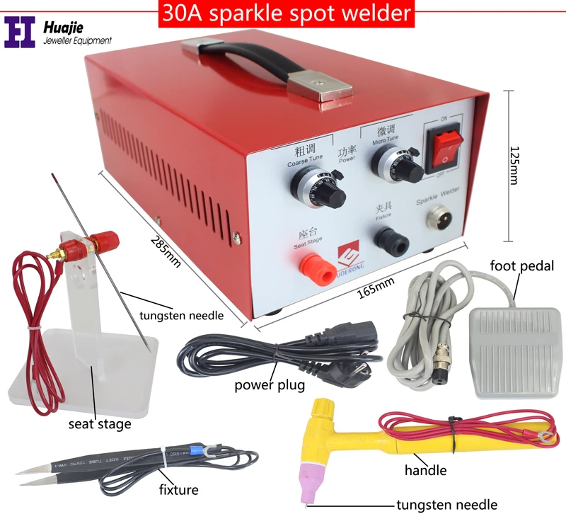 Jewelry Spot Welding Machine 80A 110V Spot Welder with Foot Pedal Welding Accessories and Tools for Gold Silver Platinum Jewelry Jewelry Spot Welding Machine 80A 110V Spot Welder with Foot Pedal Welding Accessories and Tools for Gold Silver Platinum Jewelry