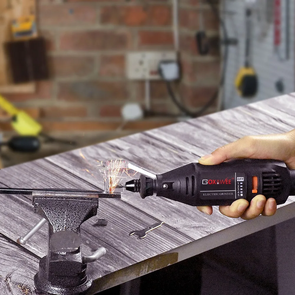 GOXAWEE 220V Power Tools Electric Mini Drill with 0.3-3.2mm Universal ...