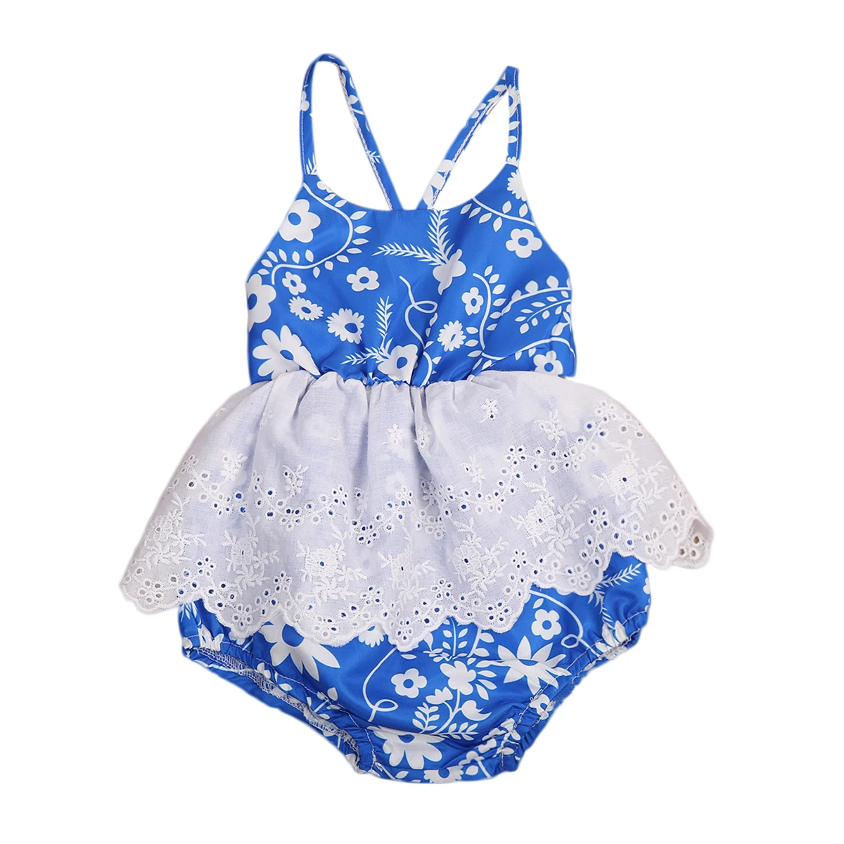 Summer Super Cute Little Girls Floral Casual Bodysuits Baby Girl Flower