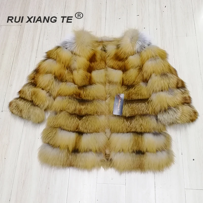 Ruixiangte настоящие женские пальто из настоящего меха лиса свой цвет руква и внизу снимать трасформер песец шуба для зимой