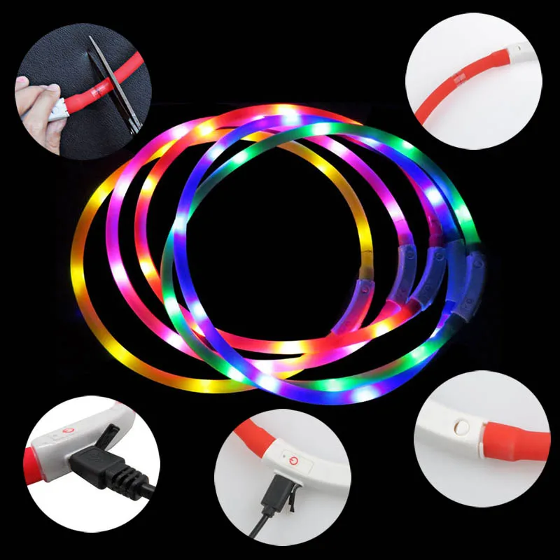 70cm USB Silicone font b Pets b font font b Supplies b font LED font b