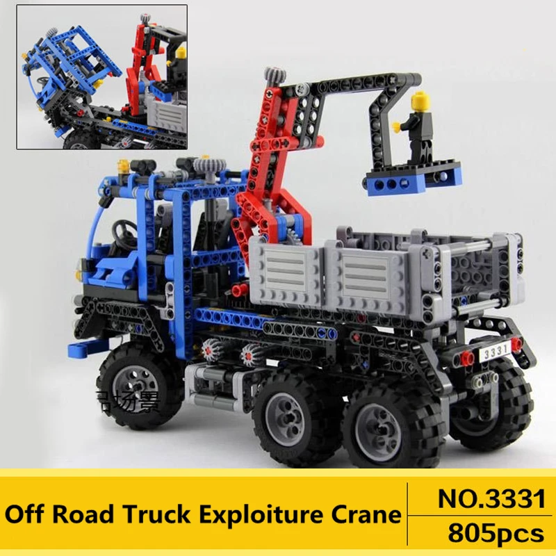 

DIY 805pcs Legoing Technic Off Road Truck Exploiture Crane Building Blocks Model Bricks Compatible With Legoingly Toys For Kids