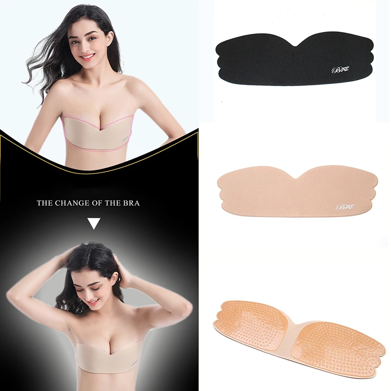 

Blackless Underwear Silicone Popular 1PC Bandage Women Push Up Self Adhesive High Quality Bra Solid Invisible Bra Strapless