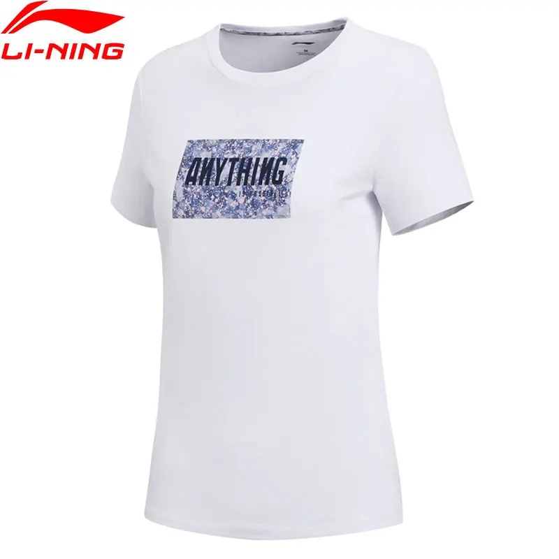 

Li-Ning Women's The Trend T-Shirts Regular Fit 100% Cotton Comfort Breathable LiNing Sport Tops Tees T-shirts AHSN452 WTS1441