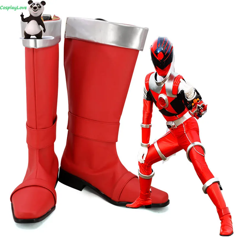 Cosplay Love Super Sentai красная обувь для косплея UCHU SENTAI KYURANGER Stinger длинные сапоги на заказ |