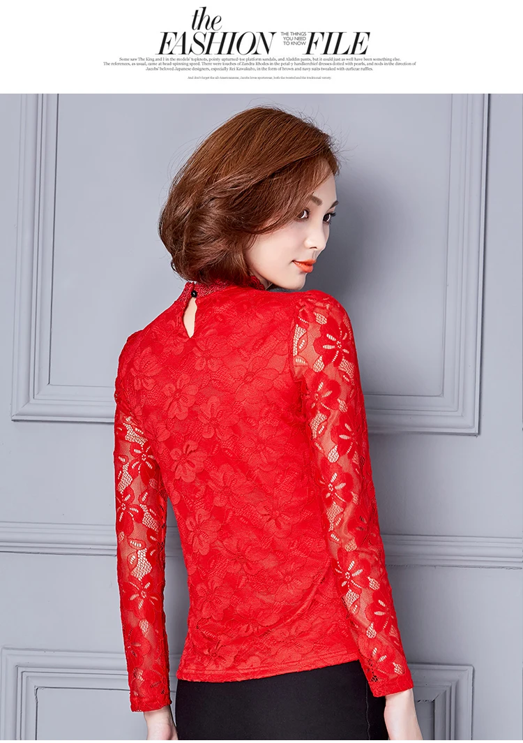 FREE SHIPPING 90s Mesh Lace Blouse OG0772