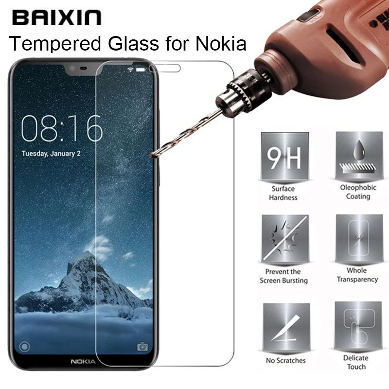

Tempered glass Screen Protector for Nokia 1 2 2.1 3 3.1 5 5.1 6 6. 1 7 Plus Protective Film