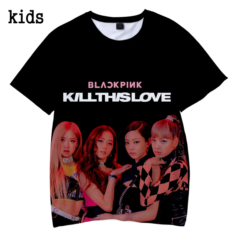 

2019 Blackpink New album Boys Summer T Shirt Kids 3d Print Tshirt For Boys Girls Children Clothes 4 5 6 7 8 9 10 12 Year