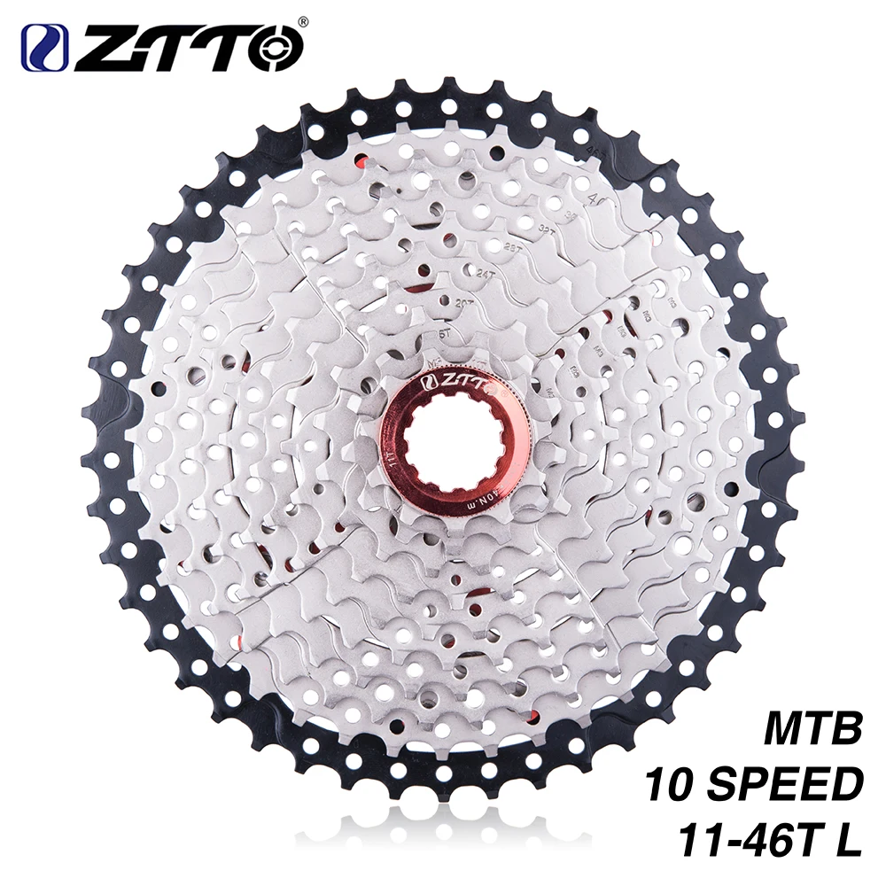 ZTTO 10 Скорость freewheel 11-46T MTB велосипедная кассета 10 скоростей для slx sunracing 10s кассета freewheel k7 9 velocidade freewheel