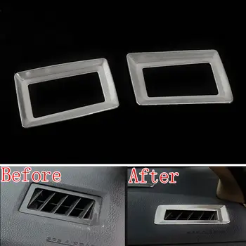 

BBQ@FUKA 2x Matt Car Interior Air Vent Outlet Frame Cover Trim Styling Sticker FIT For Toyota Corolla 2014 Car Accessary