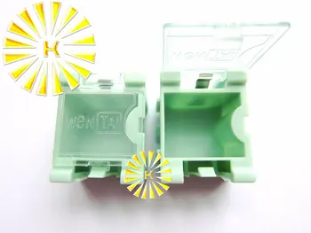 

100pcs x Green Blue Yellow Black Grey Orange Pink Color Capacitor Resistor SMT Electronic Component Mini Storage box
