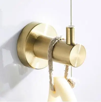 Нордическая латунная Золотая кисть из нержавеющей стали вешалка для полотенец для ванной стойки настенный держатель туалетной бумаги towerl баров щетка Золото - Цвет: single cloth hook