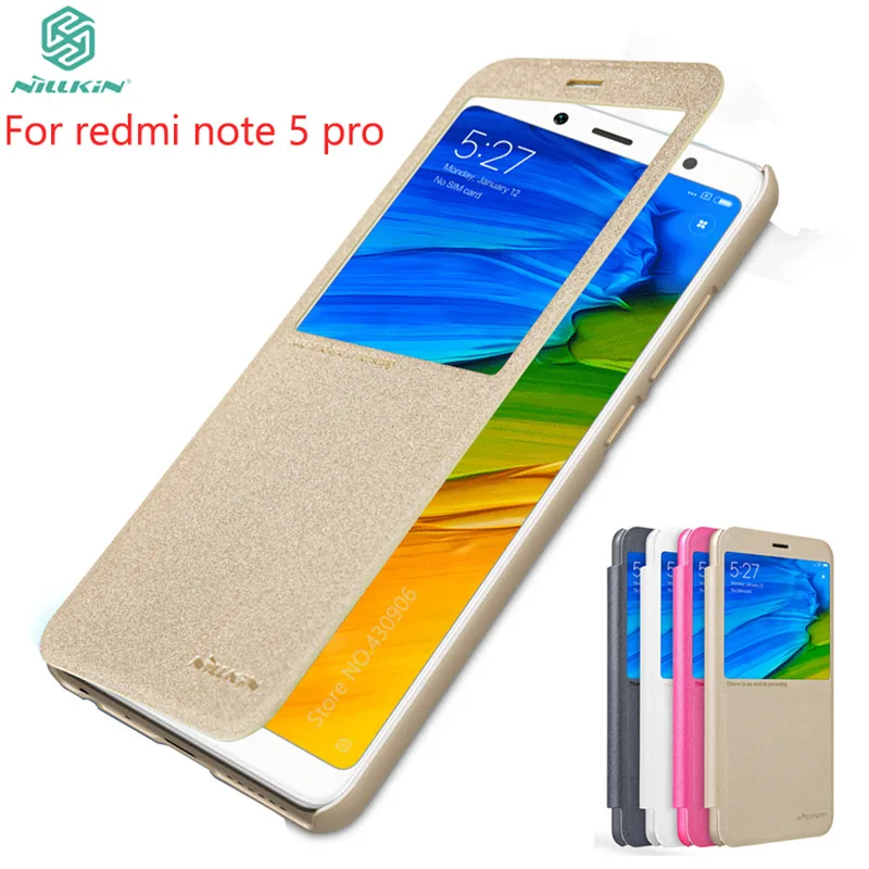 

For Xiaomi redmi note 5 pro Case NILLKIN Flip Leather Smart Case For Xiaomi redmi note 5 pro Sleep Function Cover Case