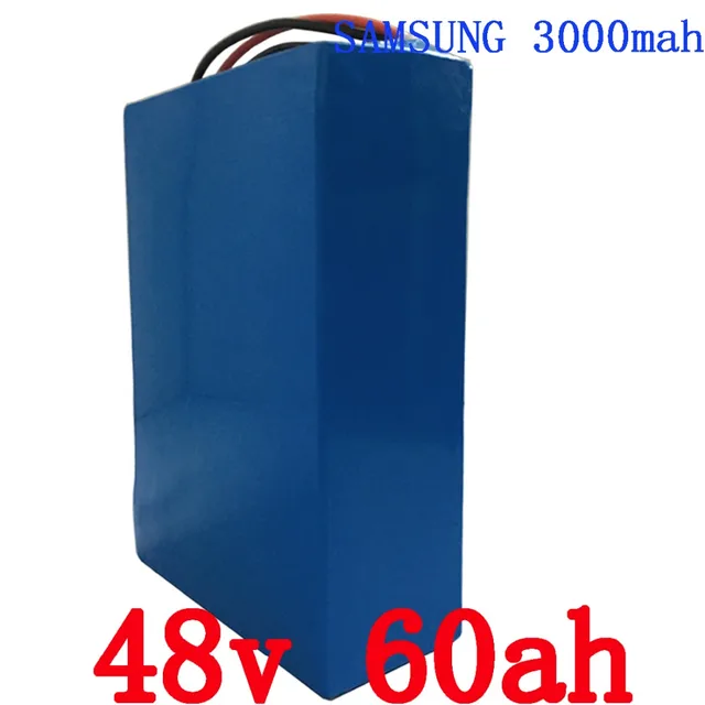 Cheap 48V 60Ah electric bike battery , 2800W Samsung Electric Bicycle lithium Battery with BMS Charger 48v li-ion scooter battery pack