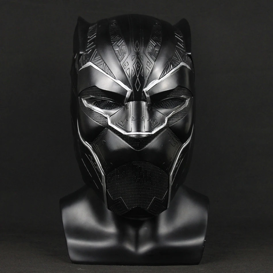 Movie Black Panther Mask T'Challa Wakanda Cosplay Latex Helmet Superhero Costume Prop Party Masque Halloween Accessory (2)