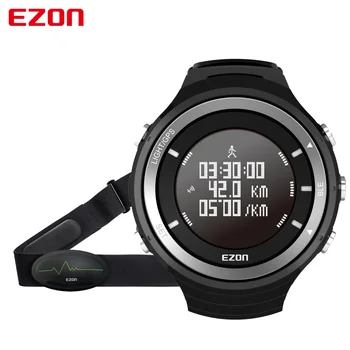 

EZON T033 Heart Rate Monitor Sport Fitness Watch Bluetooth GPS Tracker Pedometer Altimeter Barometer Wristwatch With Chest Strap