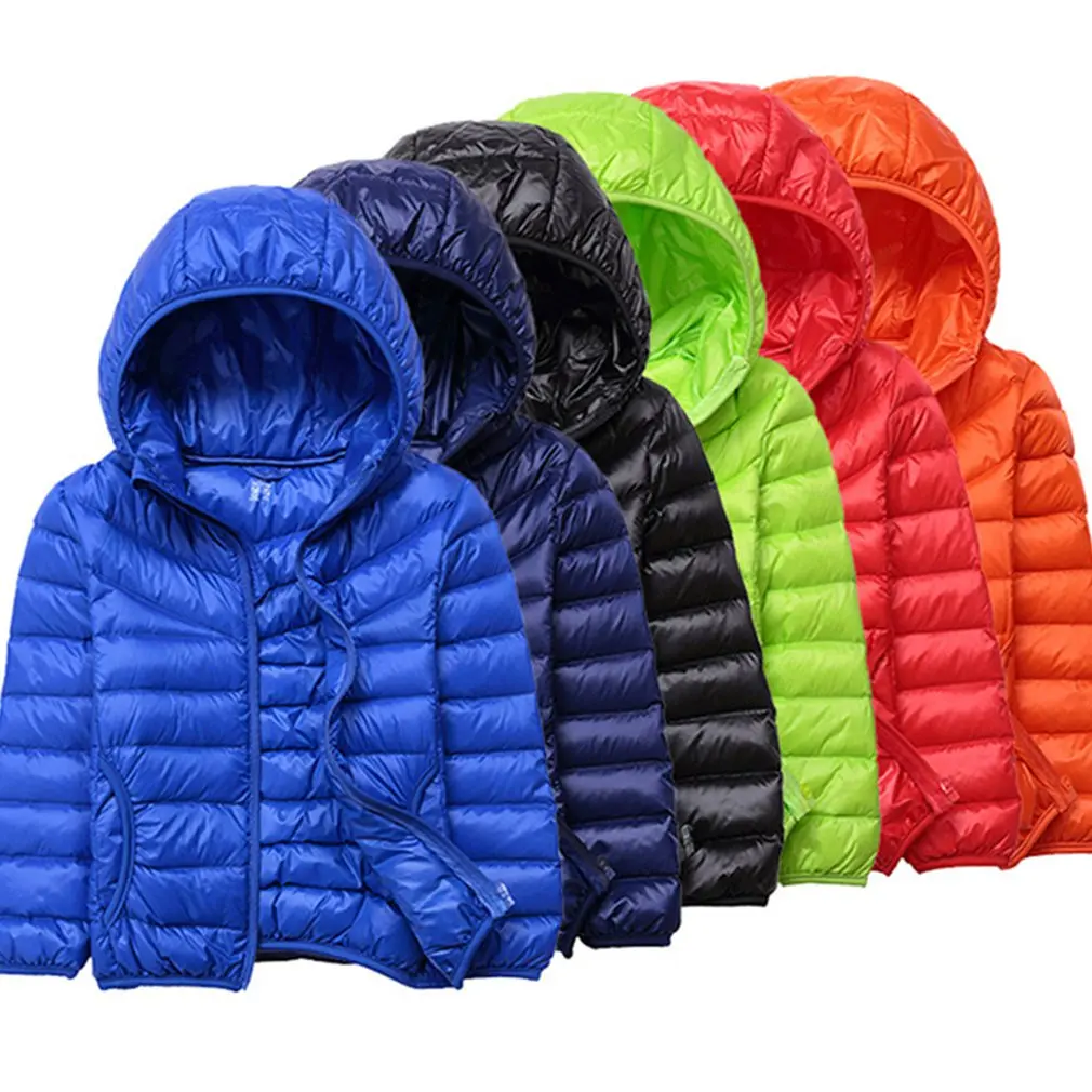 

Children's Down Jacket Candy-colored Down Jacket Boys Girls autumn Warm Down Hooded Coat teenage parka kids winter Outerwear Hot