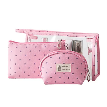 

New Dot Design Beauty Case 3 Pcs/set Make Up Organizer Storage Bag Wash Pouch Toiletry Kits Makeup Bags Dropshipping Beauty Case