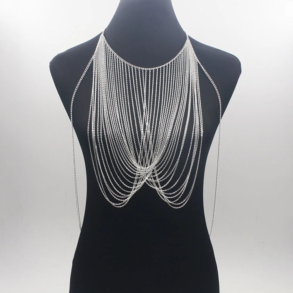 Новое поступление, модная цепочка на шею, ювелирные изделия,, длинное металлическое ожерелье с кисточками BY118